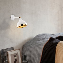 Opviq Yıldo - 6902 Lámpara de pared Blanco y Dorado